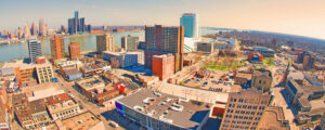 A photo of the city of Windsor Ontario.