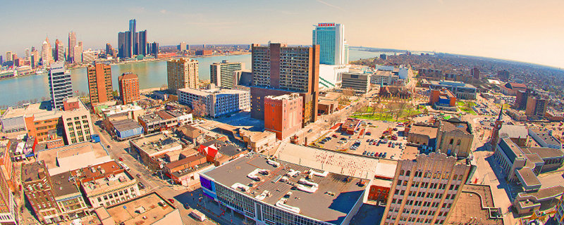 A photo of the city of Windsor Ontario. 